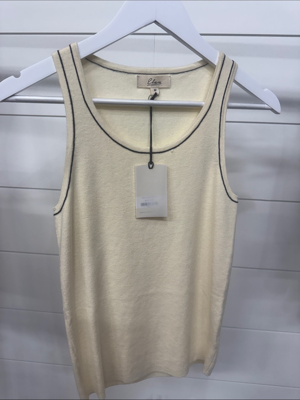 Elan Cream Tank with black trim
